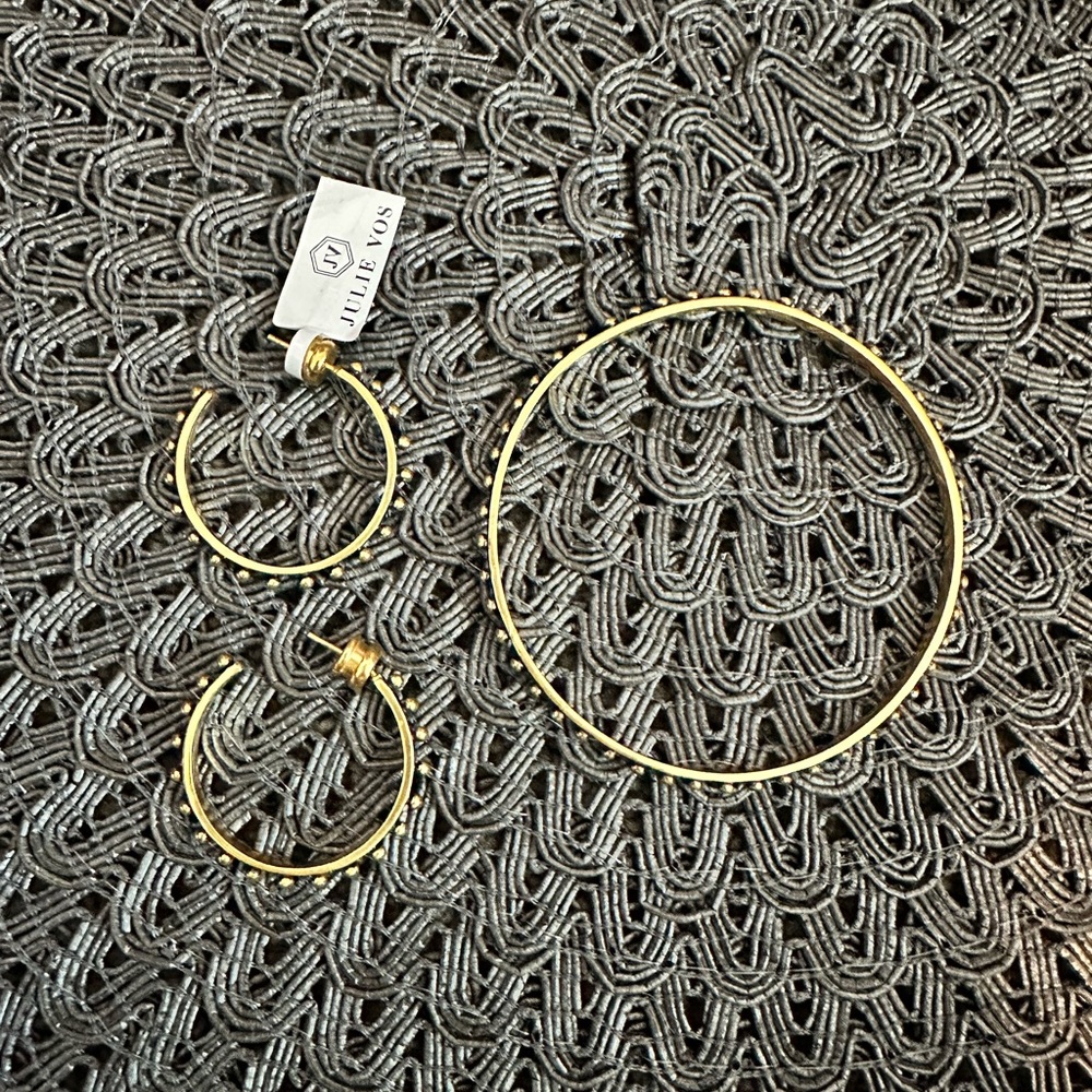 Julie Vos Hoop Earrings and Bangle